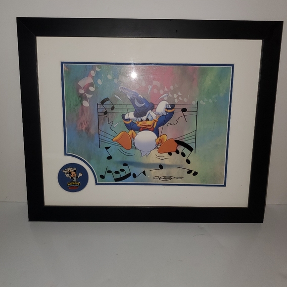 Disney Other - Disney Donald Duck Musical Art Print - Blue and Black